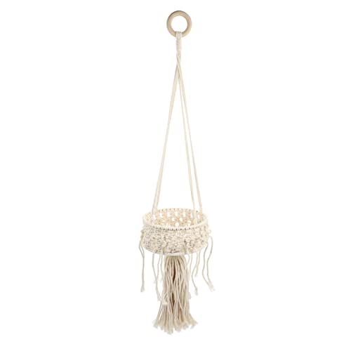 ORFOFE Craftsmanship Basket Organizer Woven Plant Pot Decorative Plant Container Bohemian Style Storage Basket