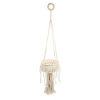 ORFOFE Craftsmanship Basket Organizer Woven Plant Pot Decorative Plant Container Bohemian Style Storage Basket