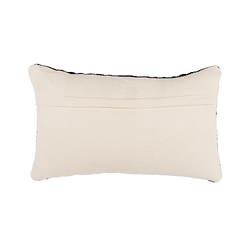 REDEARTH · Boho Textured Throw Pillow Cushion Covers - Cotton Lumbar Woven Tufted Decorative Farmhouse Cases Set for Couch, Sofa, Chair, Dining, Outdoor (12"x20", Char Delineate Black) Pack of 2 - color: Char Delineate Black, size: 12" x 20" (Pack of 2)