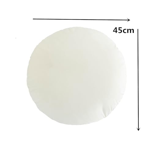 S_SSOY Round Throw Pillow 18",Soft Dutch Fleece Throw Pillow Round Cushion Floor Pillows for Living Room Sofa Bed Chair Floor Car Home Decoration (White) - color: White