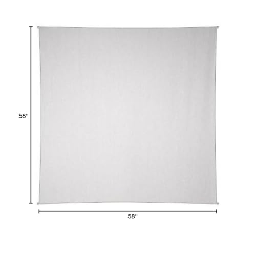 Sunshine Joy Plain White Tapestry 100% Cotton 58x58 Inches - size: 58"L x 58"W