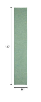 Nourison Home Positano Blue Green 2'2" x 10' Area Rug - Easy Clean, Non Shedding, Bed Room, Living Room, Dining Room, Kitchen (10' Runner) - color: Blue/Green, size: 2'2" x 10' (Runner)