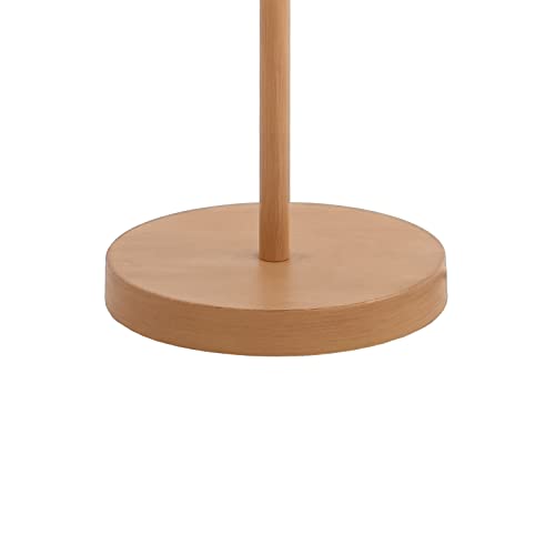 JONATHAN Y 61" Brown Wood Finish 2-Light Coastal Bohemian LED Floor Lamp for Living Room, Brown Rattan Shade, Mid-Century Modern Tall Standing Lamp, Pull-Chain, LED Bulbs Included JYL3092A - color: Brown Wood