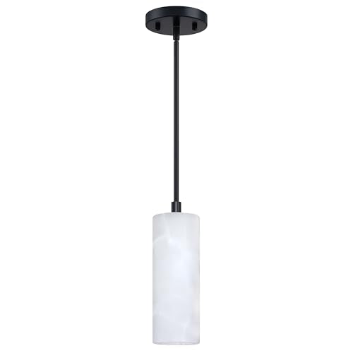 3 Pack 1 Light Hanging Natural Polyhedral Alabaster Marble Pendant Ceiling Light Fixture,Modern Industrial Farmhouse Kitchen Island Light Black Finish Over Sink Restaurant bar Corridor - color: Black 3.6" Polyhedral Marble, size: 3 Pack