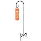 Ottsuls Bird Feeder Pole, 76 INCH Heavy Duty Shepherds Hooks for Outdoor with 5 Prong Base, Adjustable Stand Hanger for Garden Plant, Hummingbird Feeder, Lantern, Hanging Wedding Decor (1 Pack) - size: 76 INCH, style: B-1 Pack