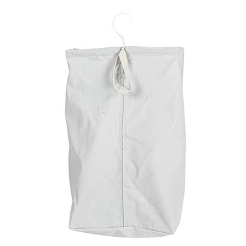 Household Essentials Door Hanging Laundry Bag, Washable Canvas Bag with Loop Handle, Holds Two Loads of Laundry, Great for Dorms and Small Spaces, Grey - color: Grey