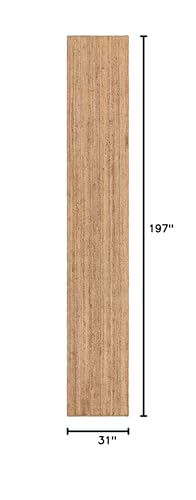 Rugs.com - Braided Jute Rug – 16 Ft Runner Natural Hand Braided Jute Rug – Eco-Friendly Coastal Style for Hallways and Entryways - size: 2'7" x 16'5" (Runner)