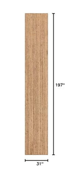 Rugs.com - Braided Jute Rug – 16 Ft Runner Natural Hand Braided Jute Rug – Eco-Friendly Coastal Style for Hallways and Entryways - size: 2'7" x 16'5" (Runner)