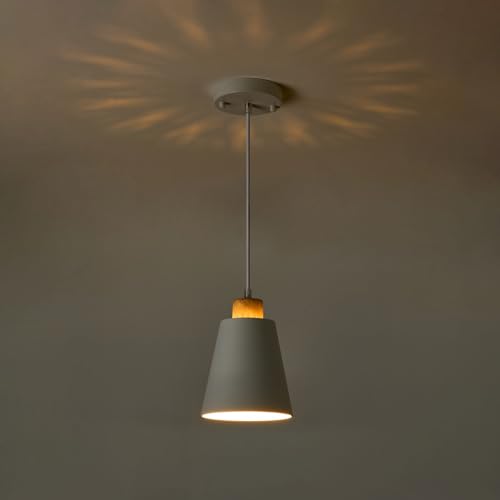 White Pendant Light Kitchen Island Wood Pendant Lighting Mini Modern Hanging Light Small Pendant Light Fixture for Dining Room,Bar,Bedroom,Adjustable Cord,5.94 inch,1 PCS - color: White 1 PACK