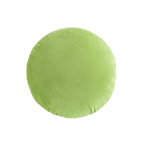 S_SSOY Round Throw Pillow 18",Soft Dutch Fleece Throw Pillow Round Cushion Floor Pillows for Living Room Sofa Bed Chair Floor Car Home Decoration (Green) - color: Green