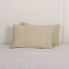 Simple&Opulence Linen Cotton Blend Pillowcases, King Size 20"x40", Flax Color, 2 Pack - color: Linen, size: 20"x40"