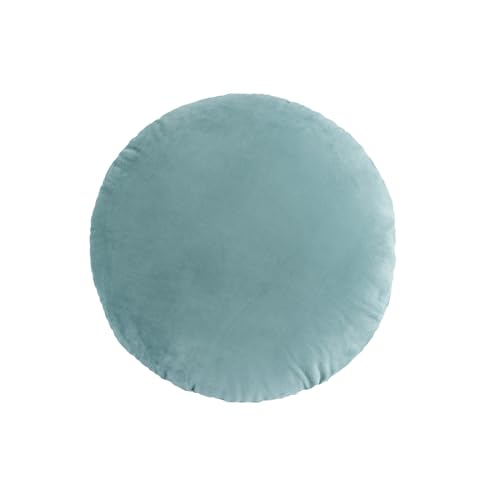 S_SSOY Round Throw Pillow 18",Soft Dutch Fleece Throw Pillow Round Cushion Floor Pillows for Living Room Sofa Bed Chair Floor Car Home Decoration (Cyan) - color: Cyan