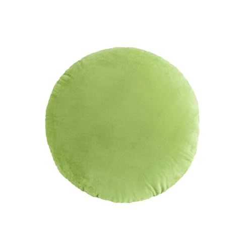 Round Throw Pillow, 18" Soft Round Pillow Cushion for Couch Dutch Velvet Decorative Throw Pillow Cushion Floor Pillow for Sofa Chair Bed Living Room, Green - color: Green