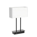 Bedside Touch Control Table Lamp with Dual USB Charging Ports 1 AC Outlet, 3 Way Dimmable Modern Nightstand Lamp with Cream Fabric Shade, Desk Lamp for Bedroom Living Room Office with 5000K LED Bulb - color: Cream