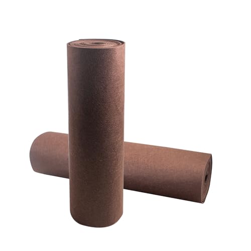 SnowTing 2 Roll Felt Liner Roll, 15.7 x 118 Inch Cuttable Non Woven Fabric Coconut Basket Liner, Brown Flower Pot Mat Roll for Hanging Planter, Window Box, Raised Garden Bed, Animal Pet Pad