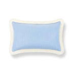 Hofdeco Premium Coastal Hampton Outdoor Performance Lumbar Pillow Cover Only, 12"x20" Water Repellent, UV and Fade Resistant for Backyard, Couch, Poolside, Azure Blue Woven Solid - color: Azure Blue Solid 12"x20"