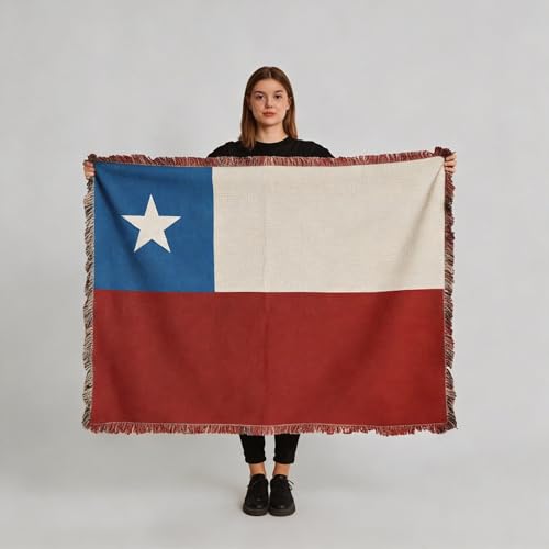Pure Country Weavers Chile Flag Blanket - Gift Tapestry Throw Woven from Cotton - Made in The USA (69x48) - color: Chile Flag