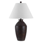 SAFAVIEH Lighting Collection Rani Modern Rustic Farmhouse Brown 30-inch Bedroom Living Room Home Office Desk Nightstand Table Lamp (LED Bulb Included)