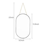 YCHMIR Oval Wall Mirror, Gold, Oval Shape, for Bathrooms and More (Black, 16x9.2 inch) - color: Black