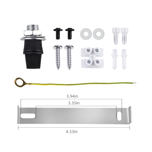 Arturesthome 4.7" Black Ceiling Canopy Light Kit Rewind Single Hole with Hardware,Ceiling Plate for Pendant Lighting or Chandelier,Easier to Install Than Standard Canopies - color: Black, size: 4.7 Inch
