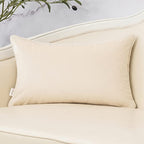 Yangest Beige Throw Pillow Cover Velvet Cushion Cover Branches Rectangular Neutral Pillowcase for Sofa Couch Bedroom Living Room, 12x20 Inch - color: Beige, size: 20" x 12" (Pack of 1)
