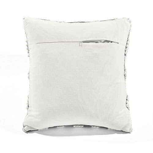 Lush Decor Adelyn Decorative Throw Pillow Cover, 20" W x 20" L, Gray - Square Pillow - Gray Diamond Pillow - Textured Pillows - Hygge Decor - Farmhouse Throw Pillows For Bed, Couch, Or Chair - color: Gray