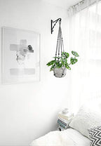 Mkono 3 Pack Macrame Plant Hangers Indoor Different Size Hanging Planter Basket Flower Pot Holder with Beads No Tassels 35"/29"/23", Medium, Grey - color: Gray, size: Medium