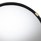 bali & pari Fenicia Natural Rattan Mirror, Black