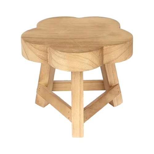 Wooden Plant Stand Potted Rack Rustic Small Decorative Display Stand Plant Stool for Balcony Table Bedroom Garden Home Decor , Flower - color: Flower