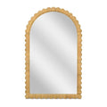 Pemberly Row Jumbo Arched Wall Mirror, Handwoven Natural Rattan Frame, Contemporary Design, 48" W x 79" H, Coastal Style Floor Mirror for Entryways, Bedrooms, or Living Spaces