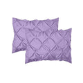 Elegant Comfort 2-Pack Sham Set Pinch Pleat Design, 1500 Premium Hotel Quality Microfiber, Stylish Design-Easy Care, Wrinkle and Stain Resistant, 2-Piece Sham Set, Pleated Standard/Queen, Lilac - color: Lilac, size: 26" x 20" (Pack of 2)