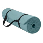 Gaiam Yoga Mat, Pilates & Exercise Mat, Thick Mat 2/5" (10mm) Workout Mat with Easy-Cinch Carrying Strap for Home & Gym Workouts - color: Balsam