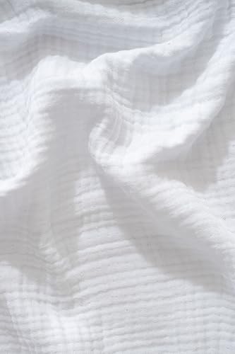 Muslin Blanket - Pure 100% Turkish Cotton Airy Soft Light Versatile Gauze Throw Blanket for Bed, Couch, Sofa (White, Queen XL Size (95" x 95" inch)) - color: White, size: Queen XL Size ( 95" x 95" inch )