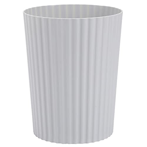 JiatuA Small Trash Can Plastic Wastebasket Round Garbage Container Bin for Bathroom, Kitchen, Bedroom, Home Office, College Dorm, Grey - color: Grey, size: 1.8 Gallons