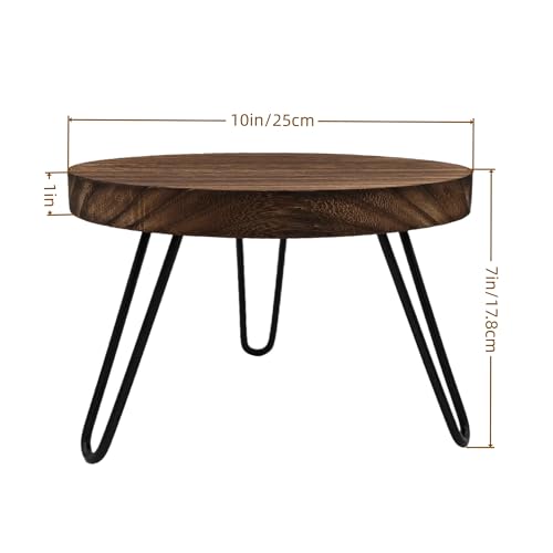 Wood Plant Stand Indoor Outdoor, 10'' Wooden Planter Stands Fit 5-12 Inch Pot, Plant Stool Flower Pot Stand Gardening Display Pedestals for Decor Living Room Balcony, Office, Patio - size: Medium