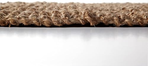 IRONGATE Jute Handspun Area Rug - Premium Jute Handwoven Reversible Chunky Textured Tan Beige Neutral Throw Accent Rug Carpet - Rustic Farmhouse Living Room Bedroom Den Study Décor -7'6"x9'6" Natural - size: 7.6 x 9.6 Feet