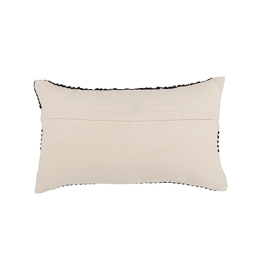 · REDEARTH · Boho Textured Throw Pillow Cushion Covers - Cotton Lumbar Woven Tufted Decorative Farmhouse Cases Set for Couch, Sofa, Bed, Dining, Covered Patio (12"x 20", Precis Descant Gray) Pack of 2 - color: Precis Descant Gray, size: 12" x 20" (Pack of