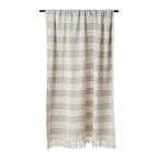 DII Rustic Farmhouse Cotton Cabana Striped Blanket Throw with Fringe, 50 x 60 - Cabana Striped Gray & Off-White - color: Gray & Off-white