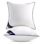Siluvia 24x24 Pillow Inserts Set of 2 Square Throw 24 Euro Pillows with 100% Cotton Cover for Sofa, Couch, and Bed - White - size: 24x24 Inch (Pack of 2)