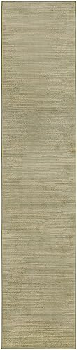 Nourison Home Nourison Essentials Green Gold 2'2" x 10' Area Rug - Easy Clean, Non Shedding, Bed Room, Living Room, Dining Room, Kitchen (10' Runner) - color: Green Gold, size: 2'2" x 10' (Runner)
