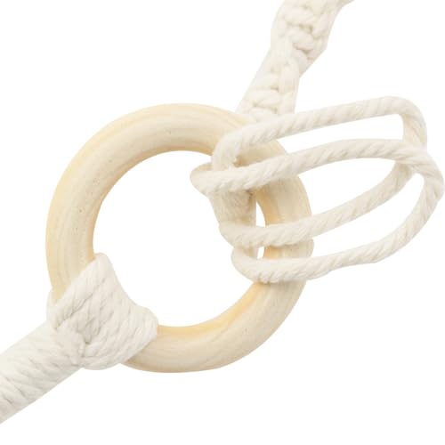2PCS Hand Woven Hanging Basket Extender Plant Hangers Cotton Cord Decorative Arrangement Hanging Cord for Ceiling Walls Fences Balcony Decorations Hanging Planters Plants