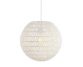 JONATHAN Y 15.7" White Modern Bohemian Woven LED Pendant Light, Adjustable Hanging Ceiling Lamp for Kitchen Island Dining Room, Paper Wicker Shade, Bulb Included JYL6503A - color: White
