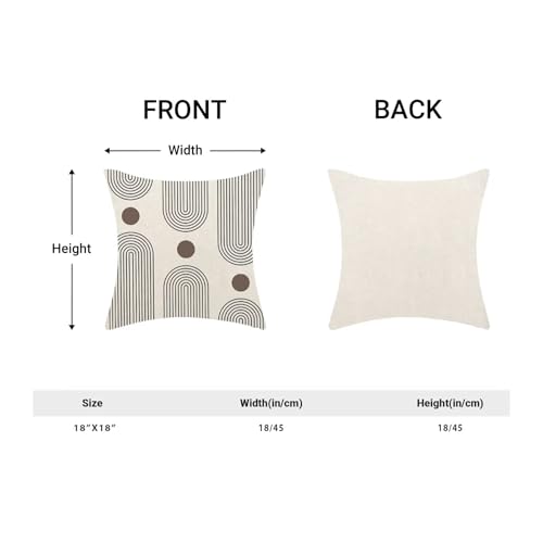 Boho Mid Century Pillow Covers 18x18 Inch Set of 2, Abstract Simple Brown Sun Arch Decorative Throw Pillowcase Boho Modern Outdoor Farmhouse Cushion Cover for Sofa Couch Bed Living Room Decor - color: Boho8, size: 18" x 18" (Pack of 2)