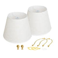 Lamp Shades Set of 2, Floor Lamps with Lamp Harps Lamp Shade Holder, Fabric Drum Shade with PVC Lining, Spider Fitter for Table Lamps,Floor Lamps, 5.5x8.7x6.6 Inch - color: White with Holder