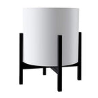 FaithLand Mid Century Plant Stand Indoor Outdoor(Plant Pot Not Included), Holds Planters with a Maximum Width of 14 Inch, Metal Planter Stand, Potted Plant Holder, Black - Width Not Adjustable - size: 14 inch