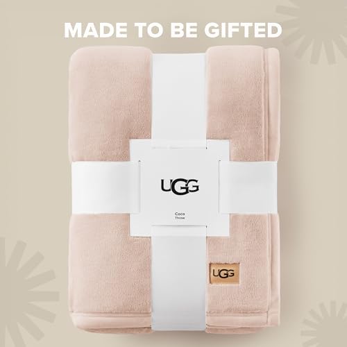 UGG Coco Plush Fleece Throw Blanket – Soft & Cozy Blanket for Couch, Bed & Sofa, Perfect for Home Decor, House Warming Gifts or Luxurious Birthday Gifts for Women, 50" x 70", Pink Himalayan Salt - color: Light Pink