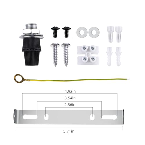 Arturesthome Industrial 5.9" Black Ceiling Canopy Kit,Single Hole Extra Depth and Width Ceiling Plate for Pendant Light or Chandelier - color: Black, size: 5.9 Inch