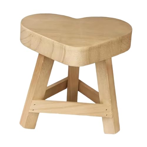 Wooden Plant Stand Potted Rack Rustic Small Decorative Display Stand Plant Stool for Balcony Table Bedroom Garden Home Decor , Heart - color: Heart
