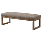 Zihanhome 52.7" Bedroom Bench for End of Bed, Modern Upholstered Teddy Fabric Entryway Bench & Dining Bench, Footrest Stool Bench with Solid Wood Frame for Bedroom, Living Room (Dark Brown) - color: Dark Brown