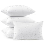 MIULEE Outdoor Pillow Inserts 12x20 Pack of 4 Waterproof Throw Pillow Inserts Decorative 100% Virgin Fibers Filling for Patio Sofa Couch - size: 12x20 Inch